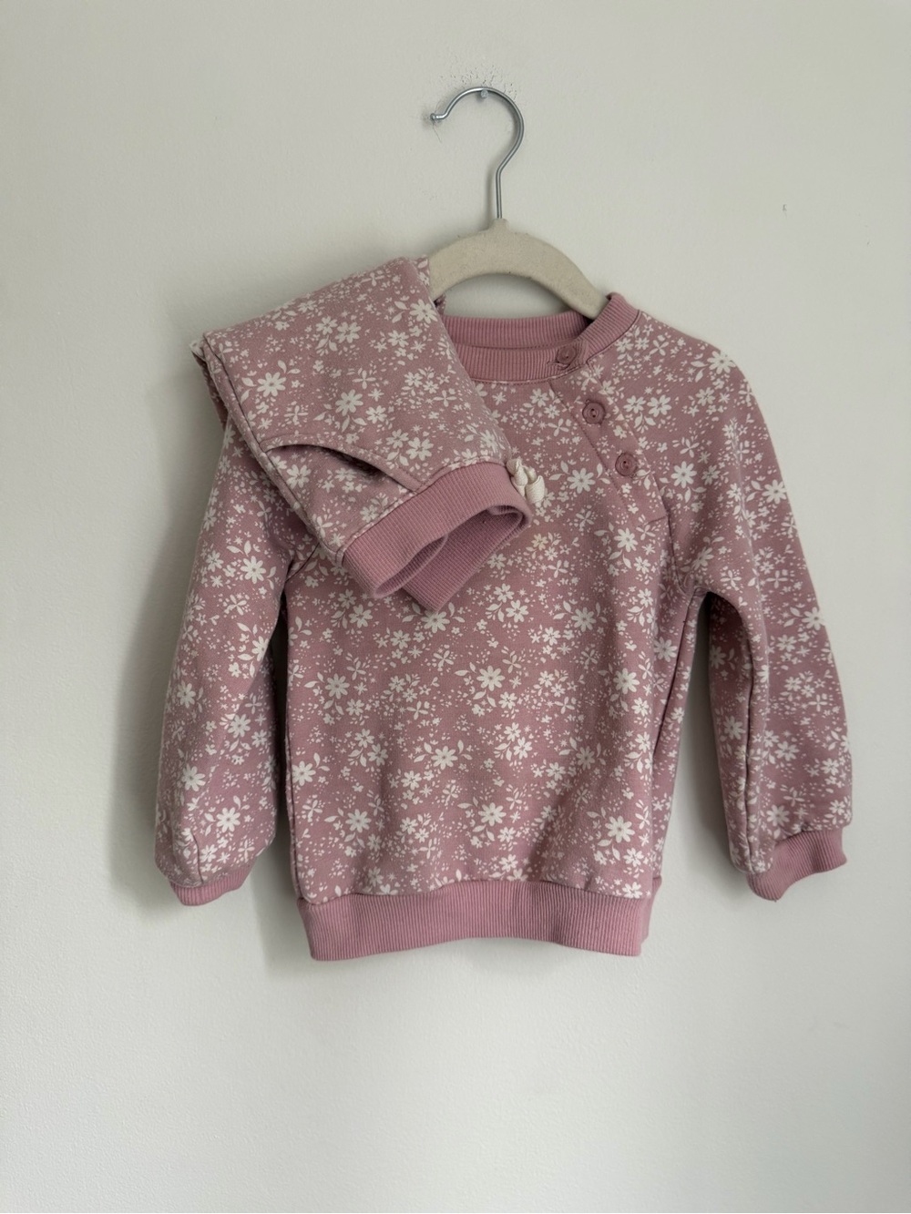 Cynthia Rowley Pink Floral Crewneck and Joggers Matching Set (Size 18m)